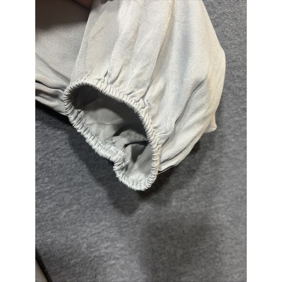 Johnny Was Calme Gray Double Tassel Tonal Embroidered V-Neck Tunic Women Size XL - Picture 11 of 14